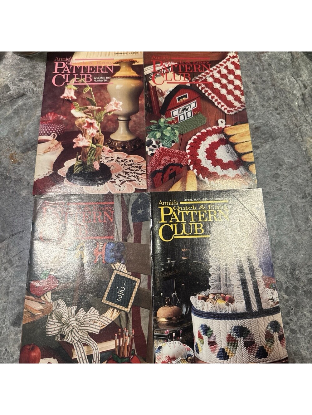 Vintage Annie's Pattern Club Magazine Lot, Quick and Easy Crafting Fun, 1990s